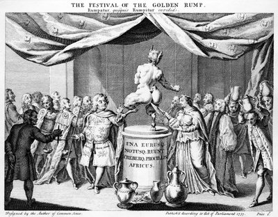 Festival of the Golden Rump, 1737 by English School
