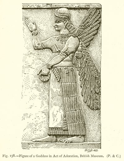 Figure of a Goddess in Act of Adoration, British Museum by English School