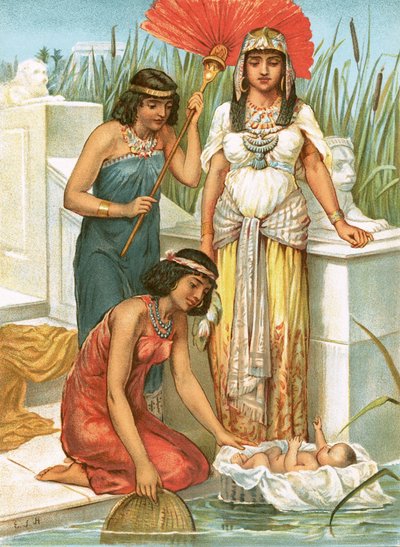 Finding the Infant Moses by English School