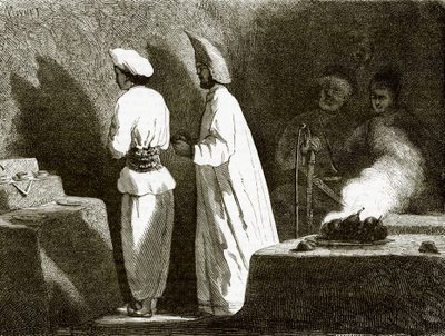 Fire-worshippers at Atash-Gah by English School