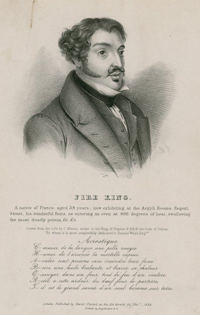 Fire King; Monsieur Chabert by English School