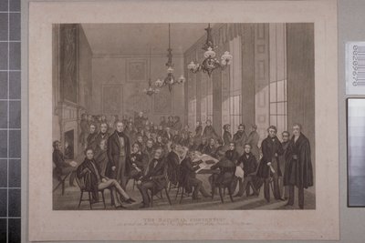 First Chartist Meeting, British Coffee House on Cockspur Street, 1839 by English School
