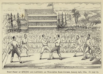 First Fight of Spring and Langan, on Worcester Race Course, 24 January 1824 by English School