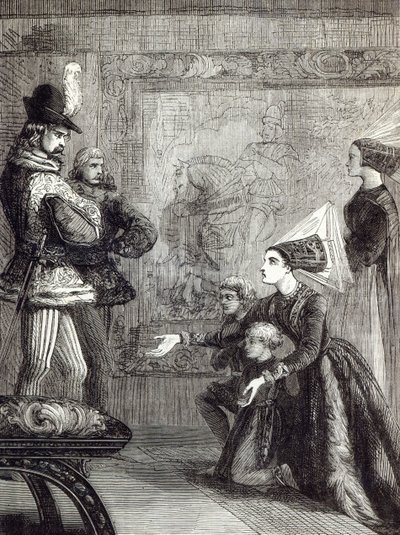 First Meeting of Edward IV and Lady Elizabeth Gray, illustration from 