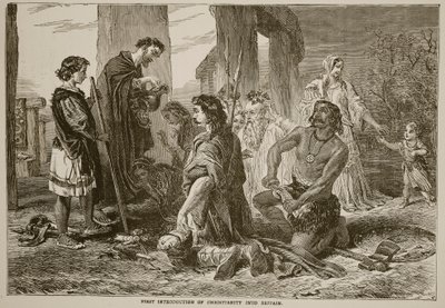 First introduction of Christianity into Britain by English School