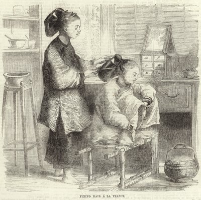 Fixing Hair a la Teapot by English School