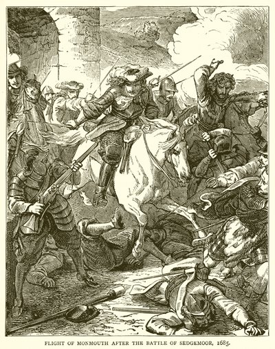 Flight of Monmouth after the Battle of Sedgemoor, 1685 by English School