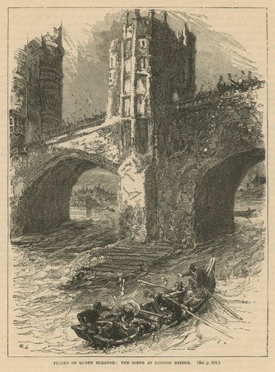 Flight of Queen Eleanor by English School