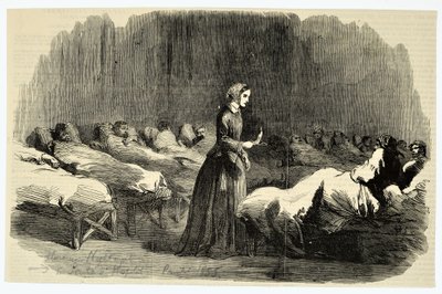 Florence Nightingale in the Barrack Hospital, Scutari, 1855 by English School