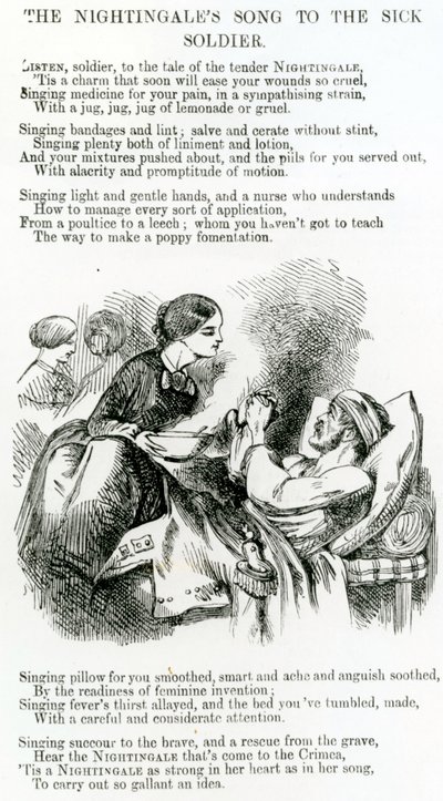 Florence Nightingale Tending a Sick Soldier in the Crimea by English School