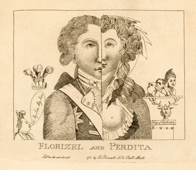 Florizel and Perdita, pub. c.1783 by English School