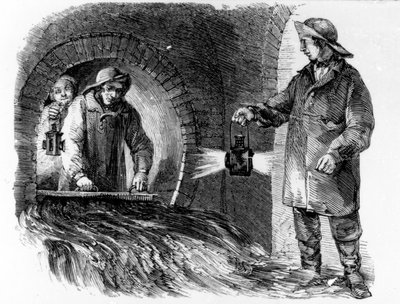 Flushing the Sewers, illustration from 