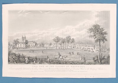 Football Match on Village Green at Wrenbury, England by English School