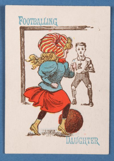 Footballing Daughter, from the Happy Families card game, c.1890-1900 by English School
