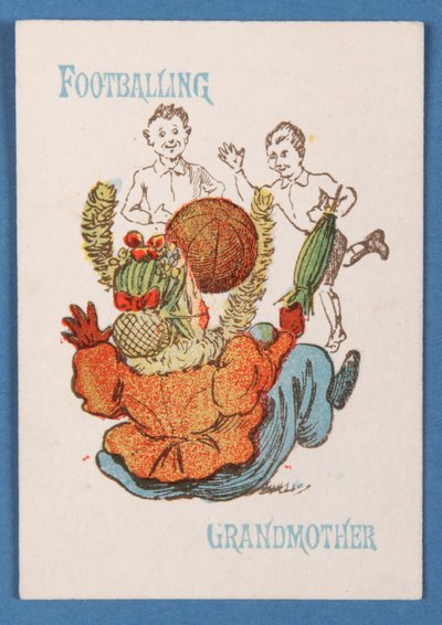 Footballing Grandmother from the Happy Families card game, c.1890-1900 by English School