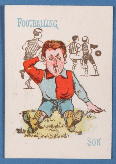 Footballing Son, from the Happy Families card game, c.1890-1900 by English School