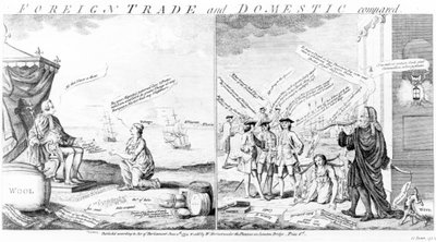 Foreign Trade and Domestic Compared, 1754 by English School