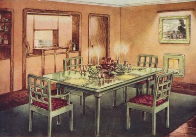 Formal Dining-room by English School