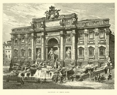 Fountain of Trevi, Rome by English School