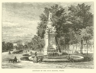 Fountain of the Four Seasons, Prado by English School