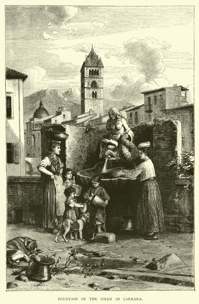 Fountain of the Siren in Carrara by English School