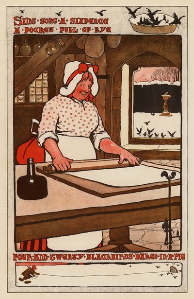 Four and Twenty Blackbirds Baked in a Pie by English School