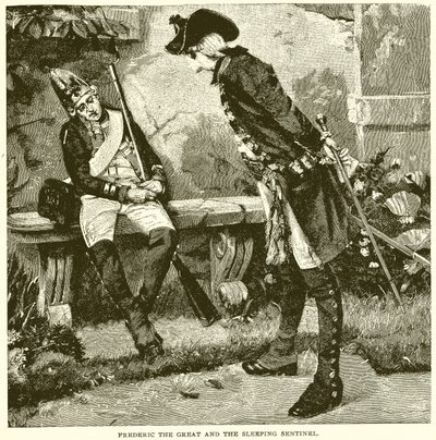 Frederic the Great and the Sleeping Sentinel by English School