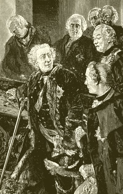 Frederick the Great at the coffin of the Great Elector by English School