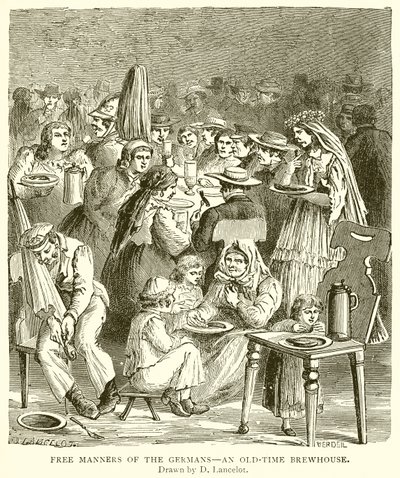 Free Manners of the Germans--An Old-Time Brewhouse by English School