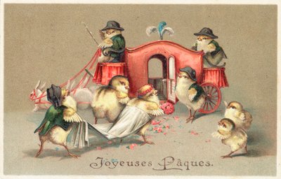 French Easter Card by English School