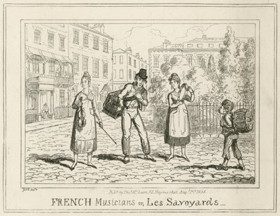 French musicians or Les Savoyards by English School