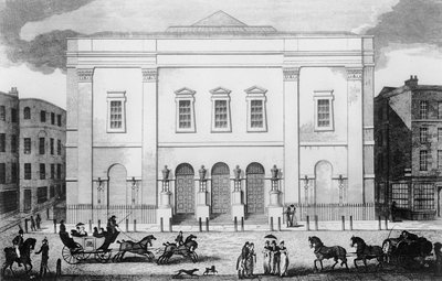 Front View of the Theatre Royal Drury Lane by English School