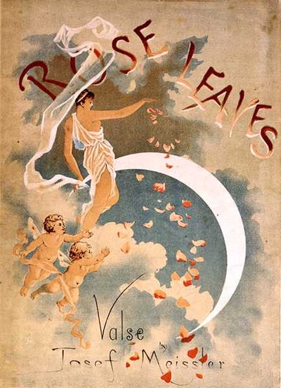 Front Cover of the Music Score for Ruse Leaves, by Josef Meissler by English School