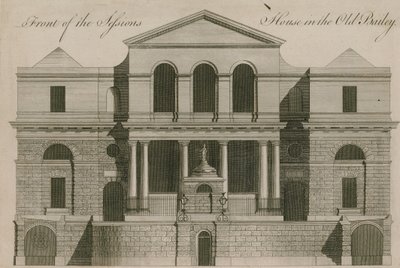 Front of the Sessions House in the Old Bailey by English School