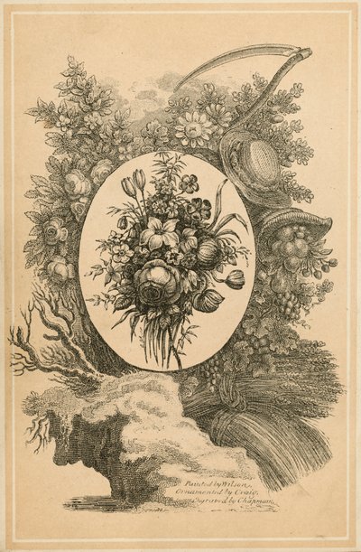 Frontispiece for The New Family Herbal by Matthew Robinson (engraving) by English School
