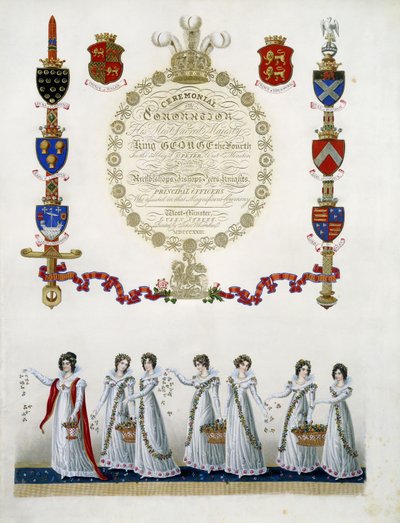 Frontispiece, from "Ceremonial of the Coronation of his Most Sacred Majesty King George the Fourth", by John Whittaker, 1823 by English School