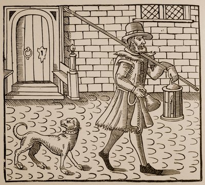 Frontispiece from The Bellman of London, by Thomas Dekker, 1616 by English School