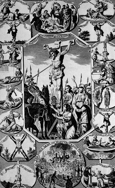 Frontispiece from The New and Complete Book of Martyrs by Paul Wright by English School