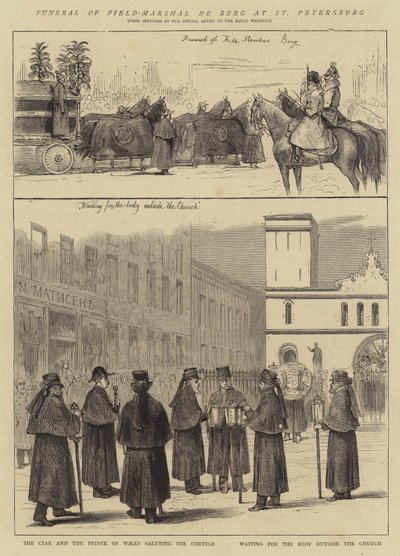 Funeral of Field-Marshal de Berg at St Petersburg by English School