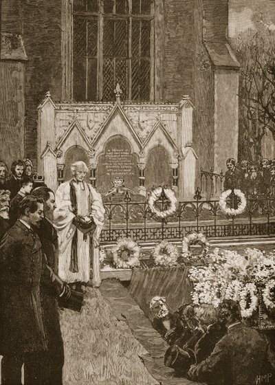 Funeral of Lord Beaconsfield at Hughenden by English School