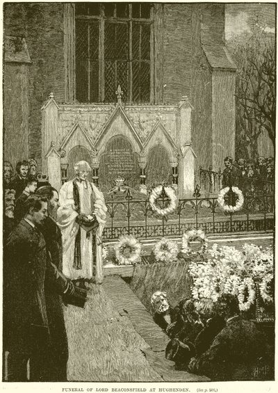 Funeral of Lord Beaconsfield at Hughenden by English School