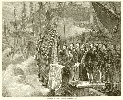 Funeral of Sir Francis Drake, 1595 by English School