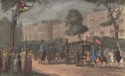 Funeral procession of Queen Caroline, estranged wife of King George IV by English School