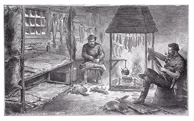 Fur Trappers in Canada, 1880 by English School
