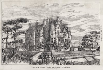 Fyndynate House, near Aberfeldy, Perthshire by English School