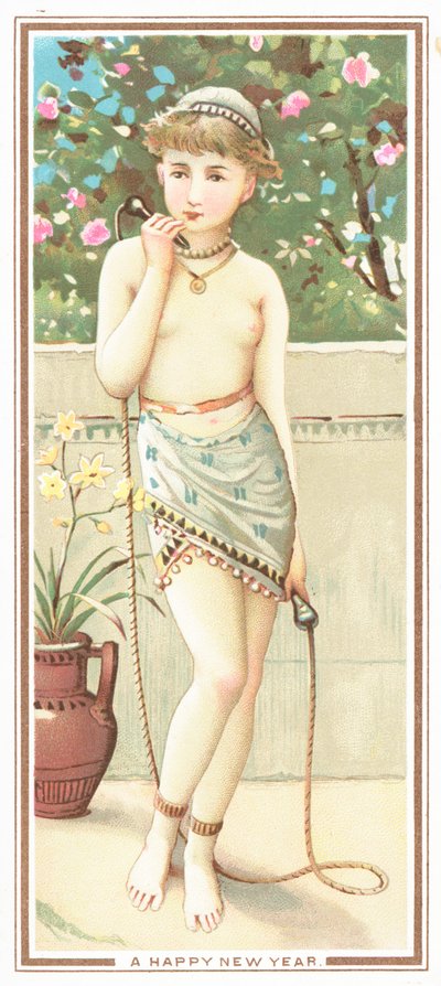 Girl with skipping rope by English School