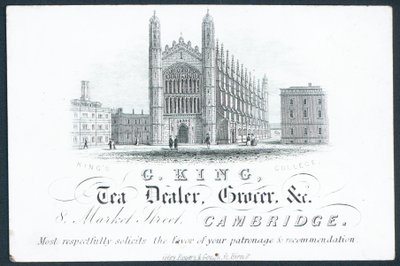 G King, tea dealer, grocer by English School