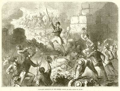 Gallant Conduct of Sir Sidney Smith at the Siege of Arce by English School