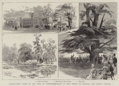 Garden-Party given by the Duke of Northumberland at Sion House to Colonial and Indian Visitors by English School