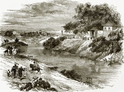 Garden of the Emperor of Japan at Yeddo by English School